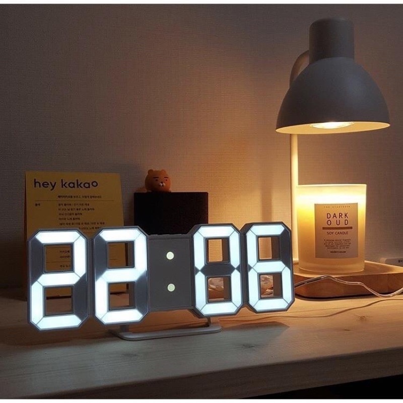 CHÍNH HÃNG -Đồng hồ LED Treo Tường 3D kĩ thuật số Đồng Hồ Led Để Bàn Cao Cấp 22CM X 8CM MỚI BẢO HÀNH 12 tháng