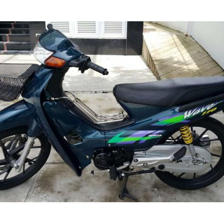 [RẺ THẾ - TẶNG PHA ĐÈN 12 BÓNG LED SIÊU SÁNG] Bộ dàn áo xe WAVE anpha - Wave zx - wave 110 đời xe 1997 đến 2006, nhựa nguyên sinh ABS màu XANH NHỚT - có KHUYẾN MẠI BỘ TEM 3 LỚP