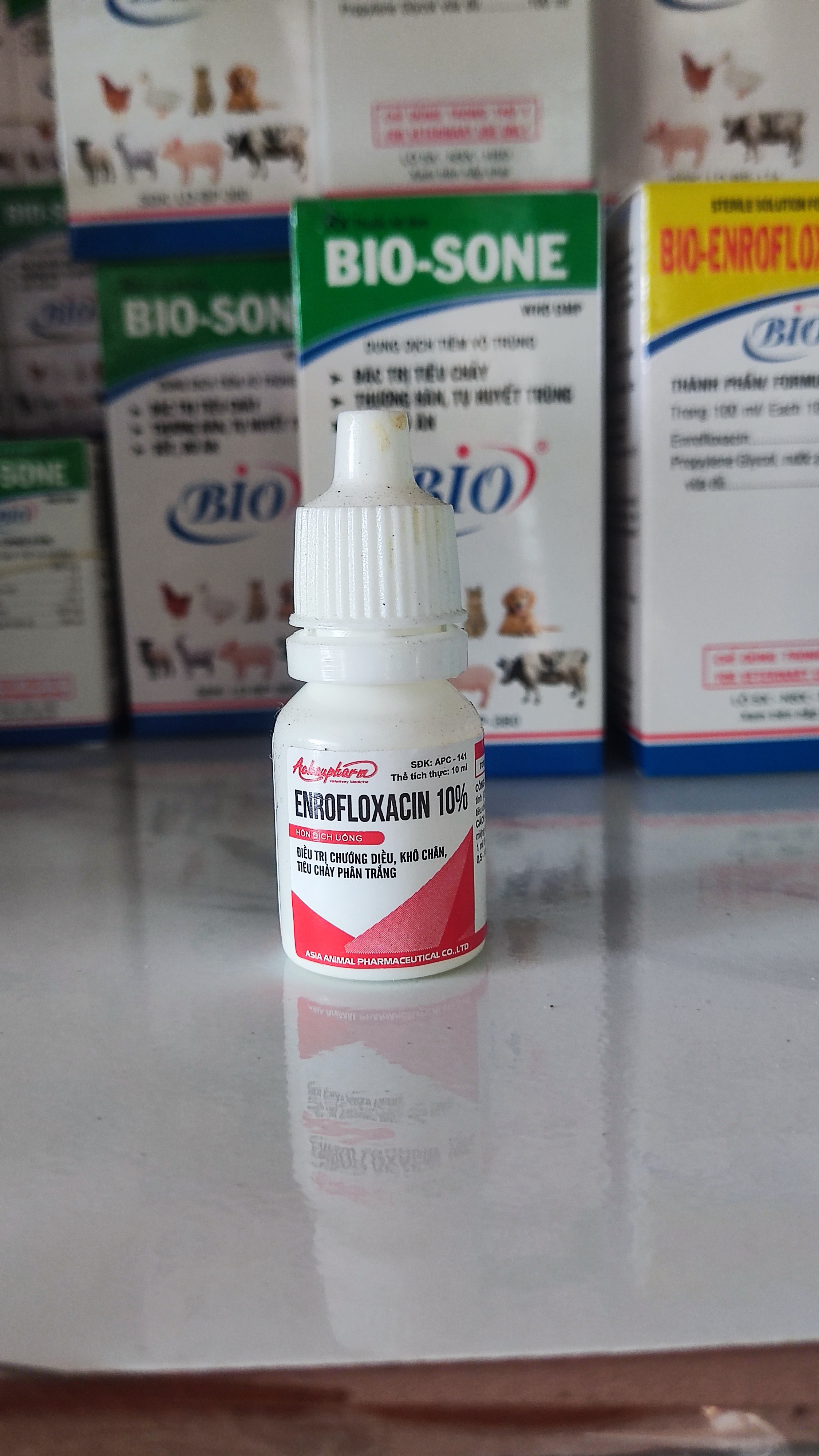 01 LỌ ENROFLOXACIN 10% LỌ 10ML