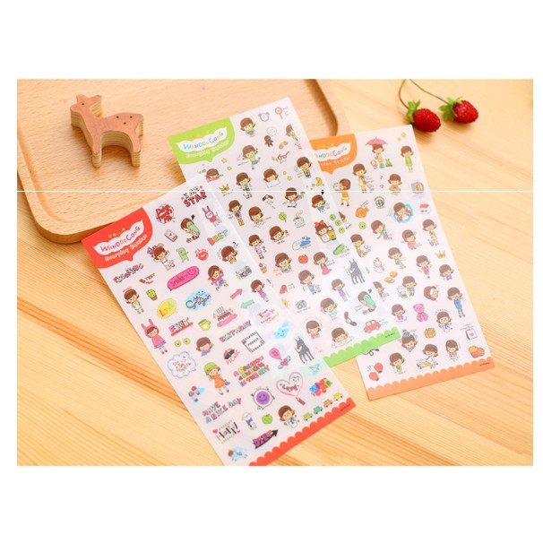 GIẤY DÁN STICKER HOẠT HÌNH DỄ THƯƠNG
