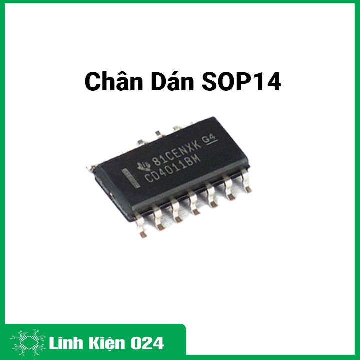 Ic cd4011 sop14/dip14 - cmos 4 cổng nand