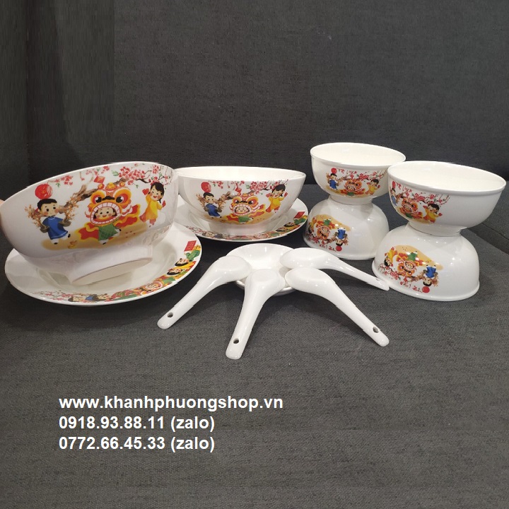 [HCM]bộ chén tô dĩa sứ trắng - chén tô dĩa sứ trắng