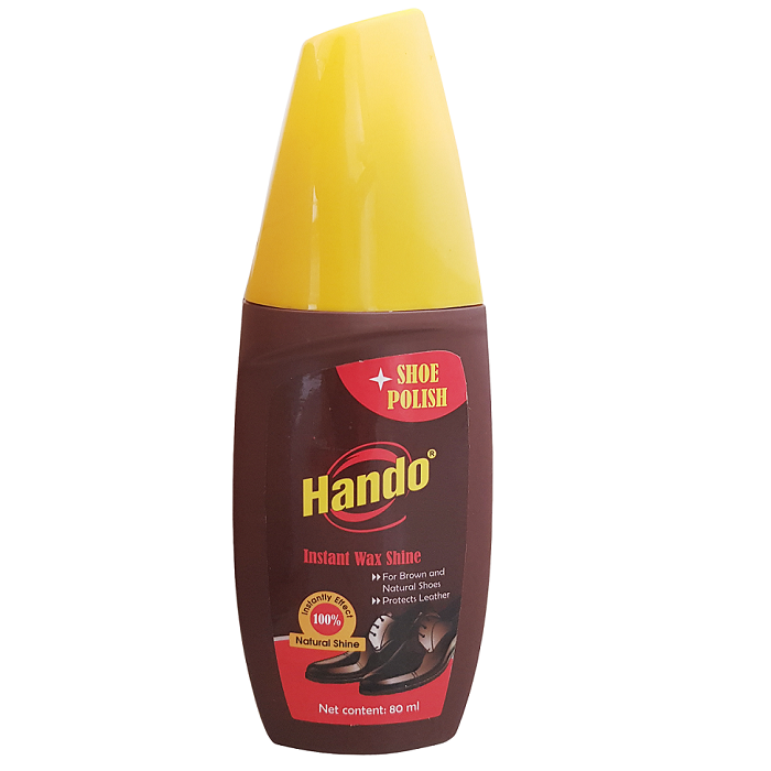 Chai xi nước đánh giày da nhanh hando 80ml - Làm mờ các vết trầy xước trên giày, túi,ví da KL805