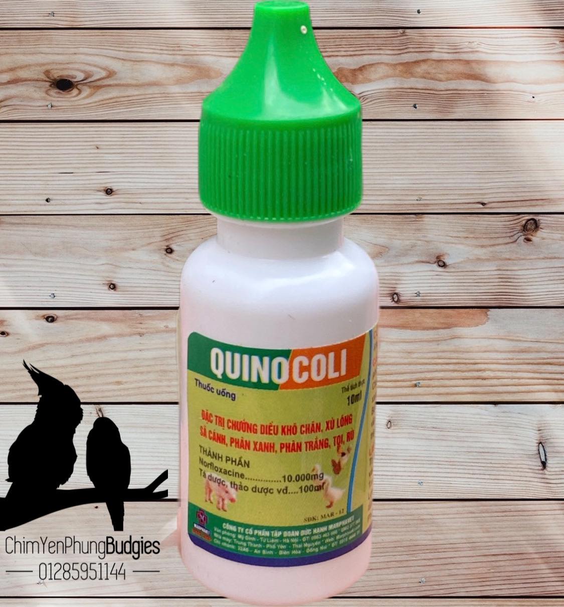 1 lọ QuinoColy chuyên tri phân xanh, phân trắng, chướng diều, khô chân, toi, rù..