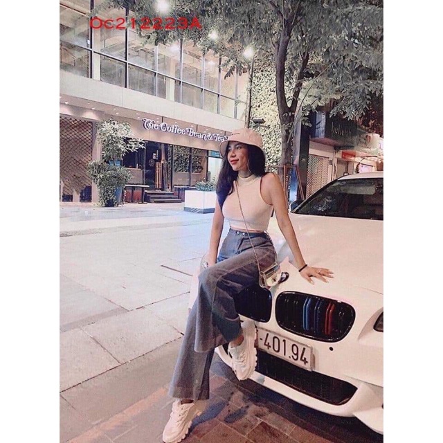 ÁO CROPTOP BA LỖ CAO CỔ HOT TREND
