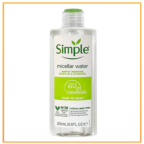 [Mẫu mới] Nước Tẩy Trang Simple Dịu Nhẹ Kind To Skin Micellar Water 200ml