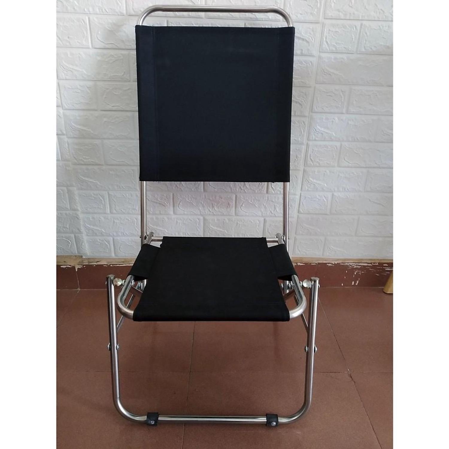 Ghế xếp cafe inox LƯNG CAO lưới dày 4.4 (cao 86)