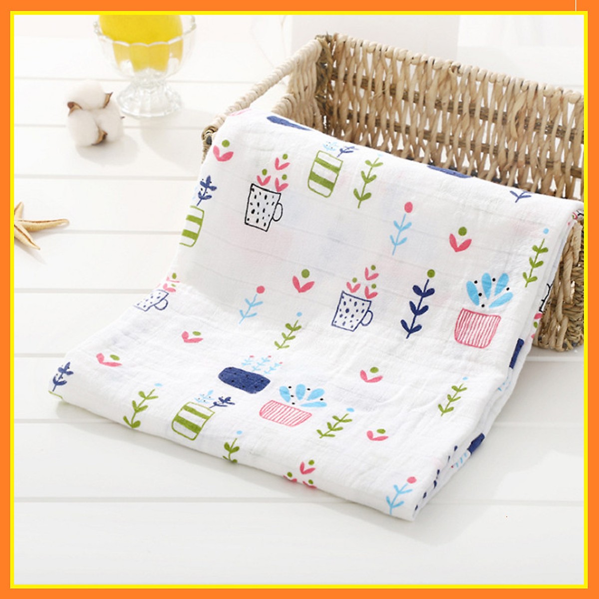 Set 2 khăn tắm xô cho bé (kt 120x120cm)