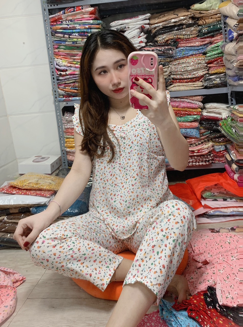 (GIÁ SỐC) Đồ bộ mặc nhà lụa mango có túi dưới 58kg