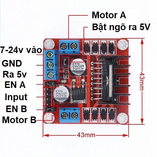 Module điều khiển động cơ L298N 25W