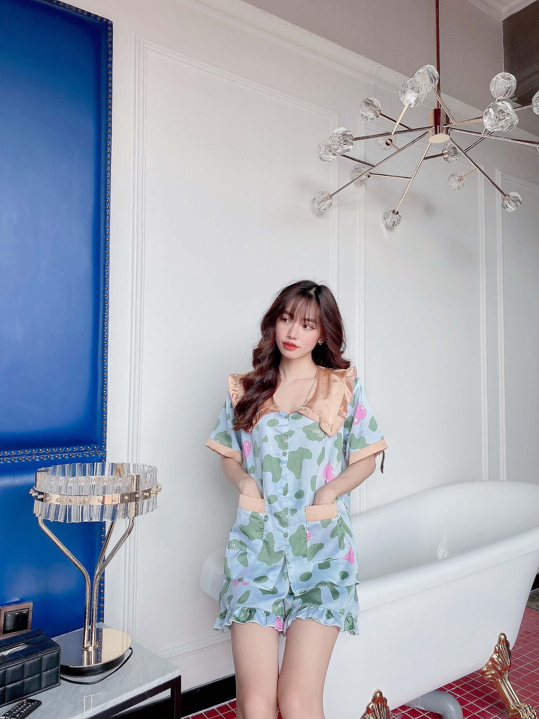 (45-110kg) Đồ bộ Lụa Satin Đùi Bigsize cao cấp