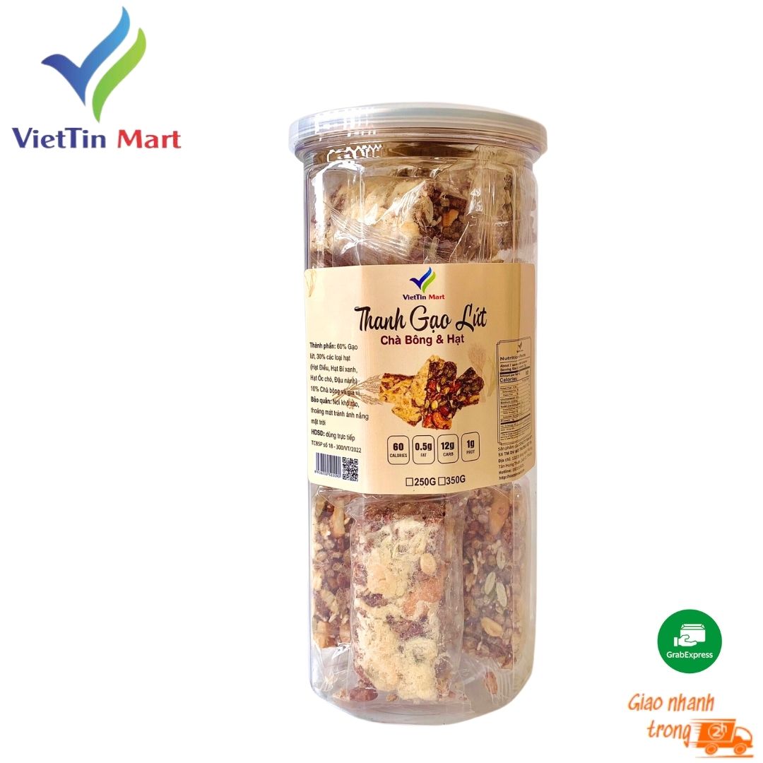 Thanh gạo lứt chà bông Viettin Mart 250g