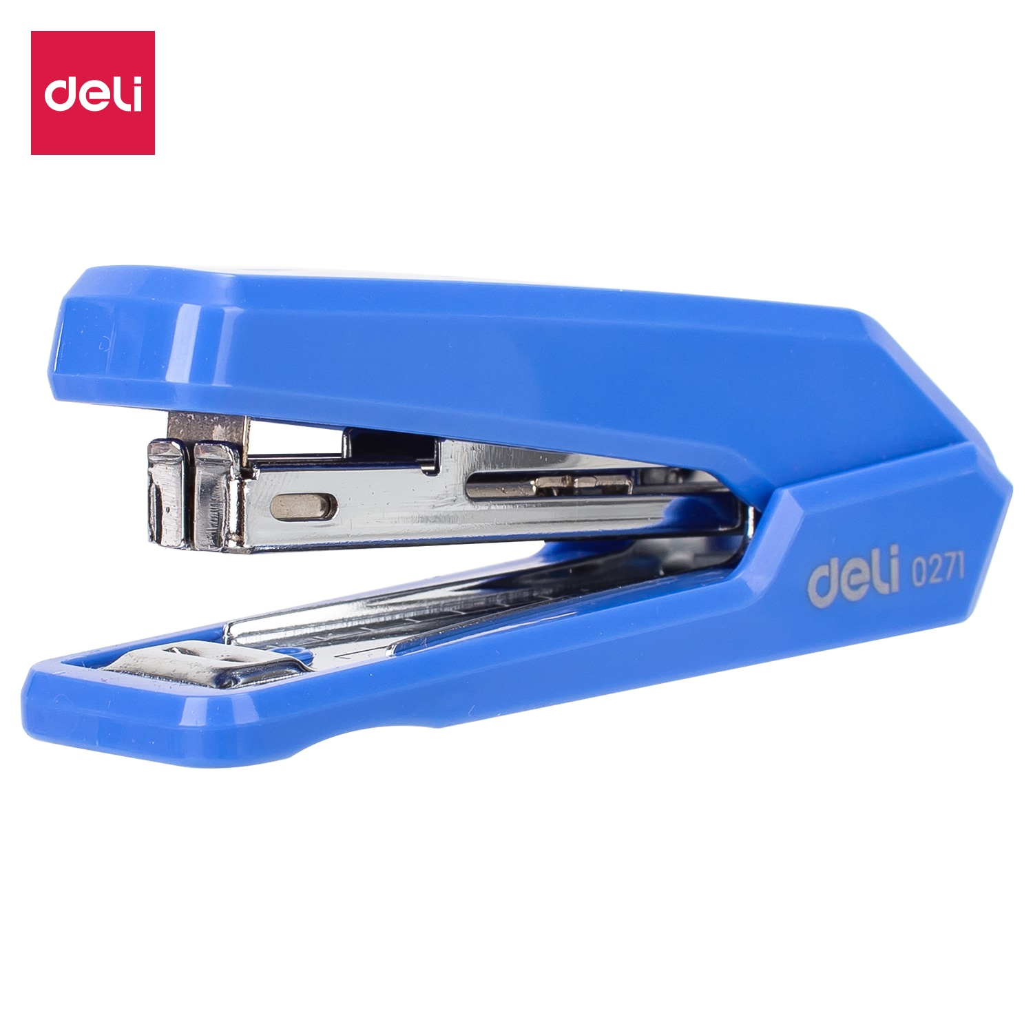 Dập ghim loại #10 Deli, 15 trang, Xanh, Trắng - 1 cái E0271