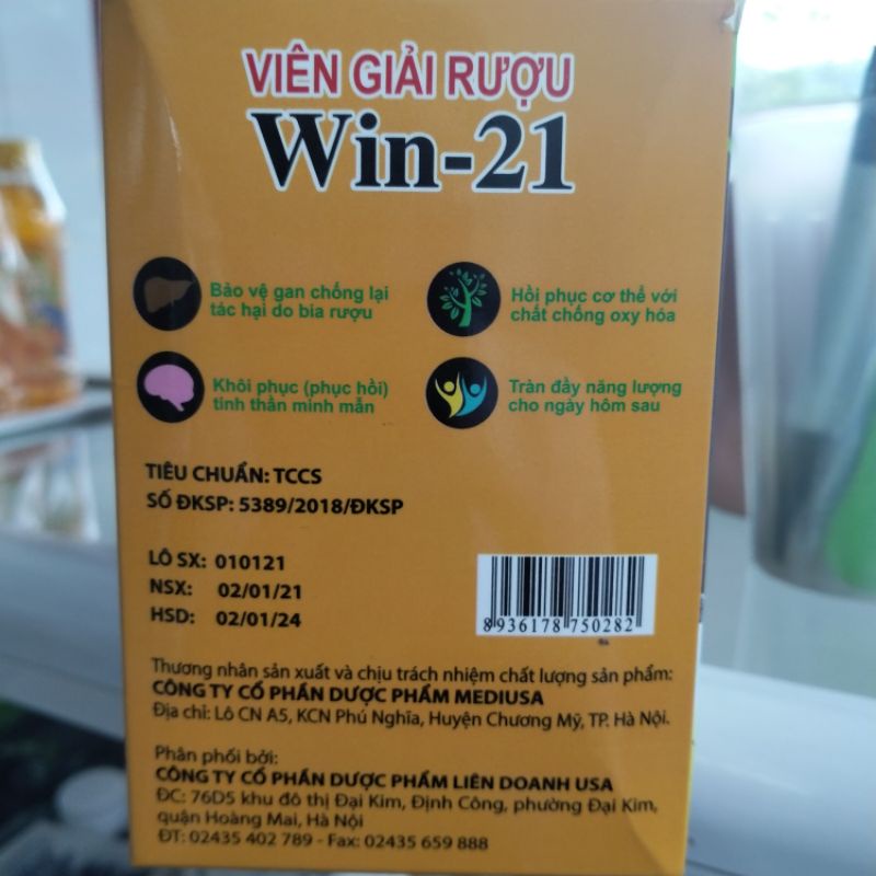 Viên giải rượu win 21