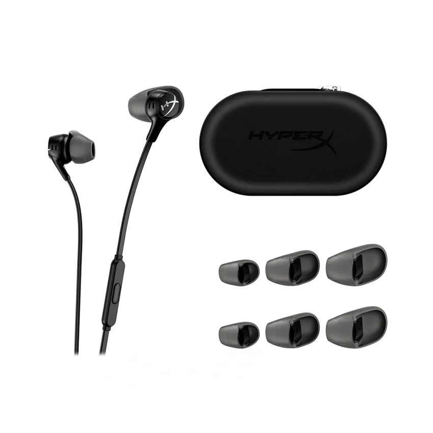Tai nghe Gaming Kingston HyperX Cloud Earbuds II ( Cloud Earbuds 2 ) - Jack 3.5mm / Micro tích hợp - Hàng Chính Hãng
