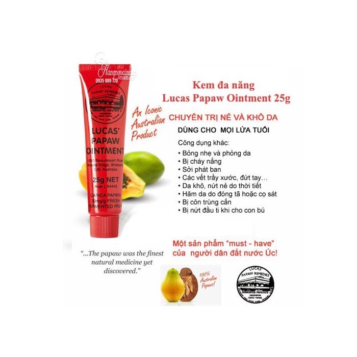 Kem dưỡng đa năng Lucas Papaw 25g