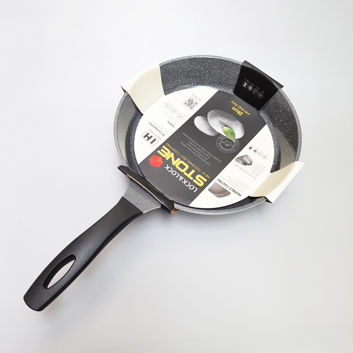 [Chính hãng] Chảo Vân Đá Chống Dính Đáy Từ Lock&Lock Stone 28cm LCA6283D