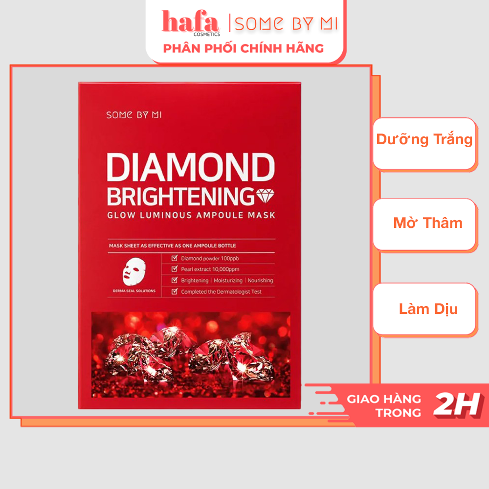 Mặt Nạ Giấy Giúp Dưỡng Trắng Da, Chống Lão Hóa Some By Mi Diamond Brightening Mask Sheet 25g _ Some By Mi Chính Hãng