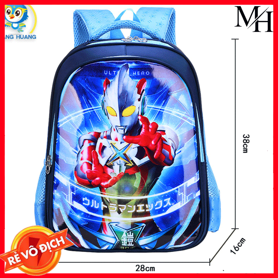 [CAM KẾT HÀNG ĐẸP] Cặp Học Sinh, Balo Bé Trai Đi Học, Balo Siêu Anh Hùng, siêu nhân 2 Ngăn Lớp 1-3