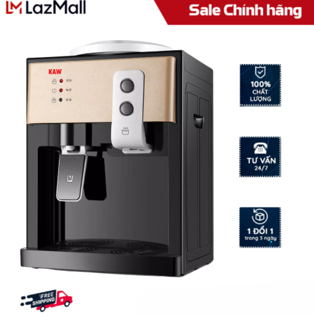 Bình lọc nước nóng lạnh Cây nước nóng lạnh mini KAW thiết kế 2 vòi và 2 công tắc nóng lạnh BH