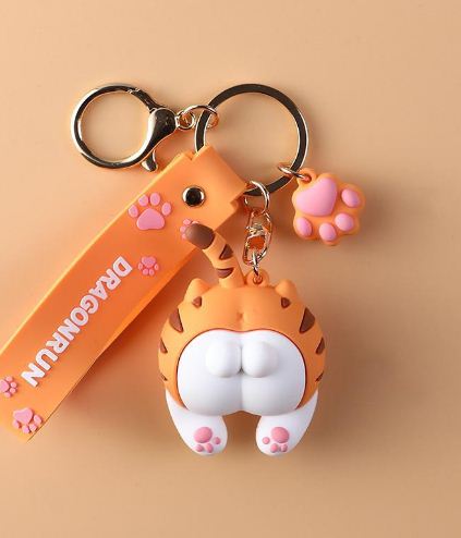 Móc Khóa Mông Mèo Tay Mèo Dễ Thương