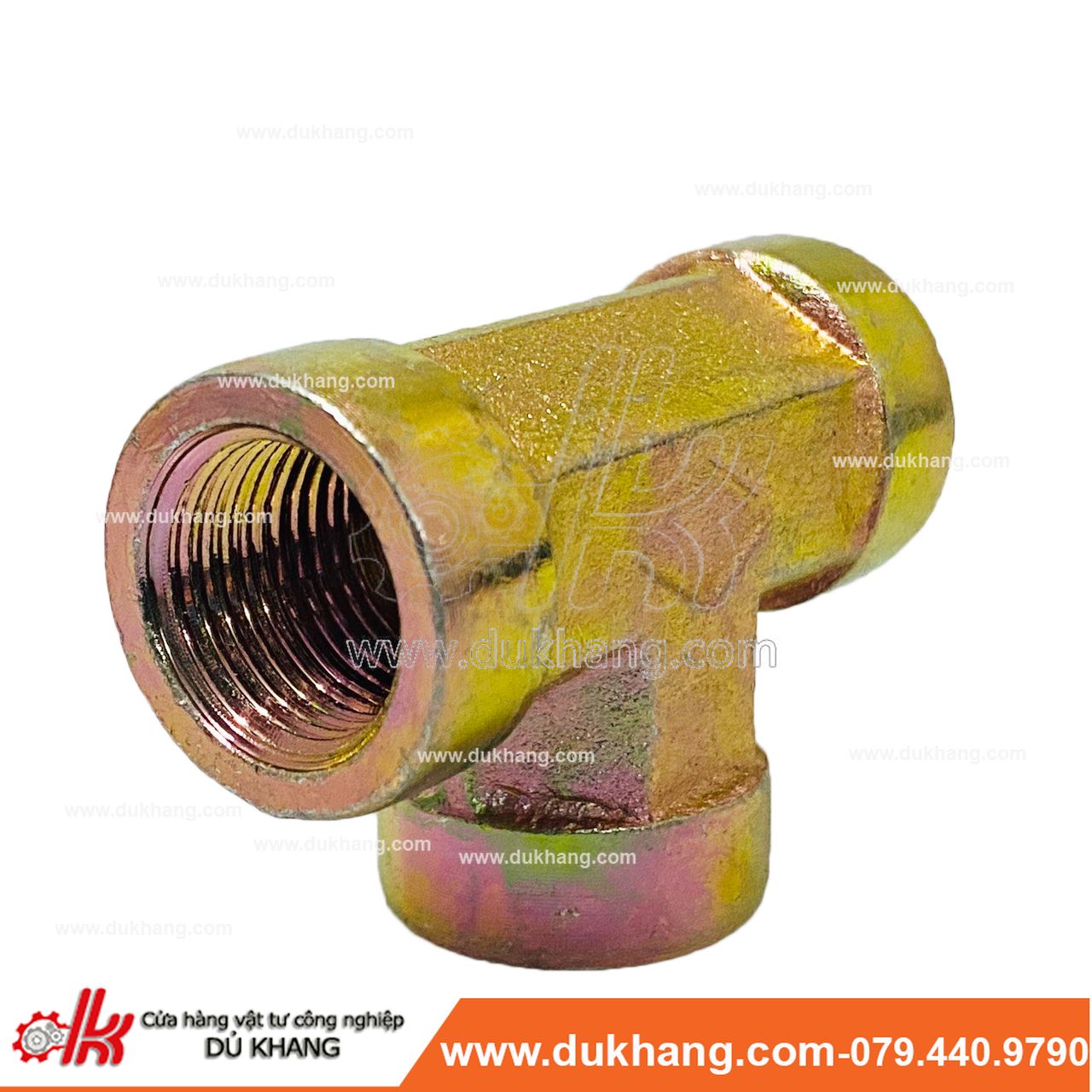 Nối ba đầu ren trong sắt thủy lực