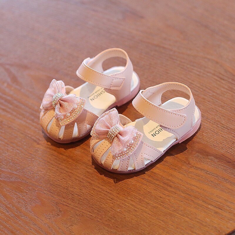 Sandal Nơ Cho Bé Gái Đế Mềm