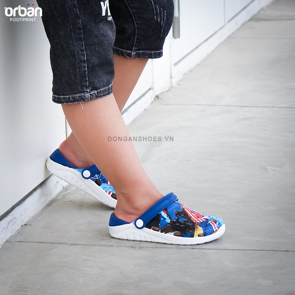 Dép sục nhựa eva Urban Footprint D2002 cờ mỹ chính hãng cho trẻ em