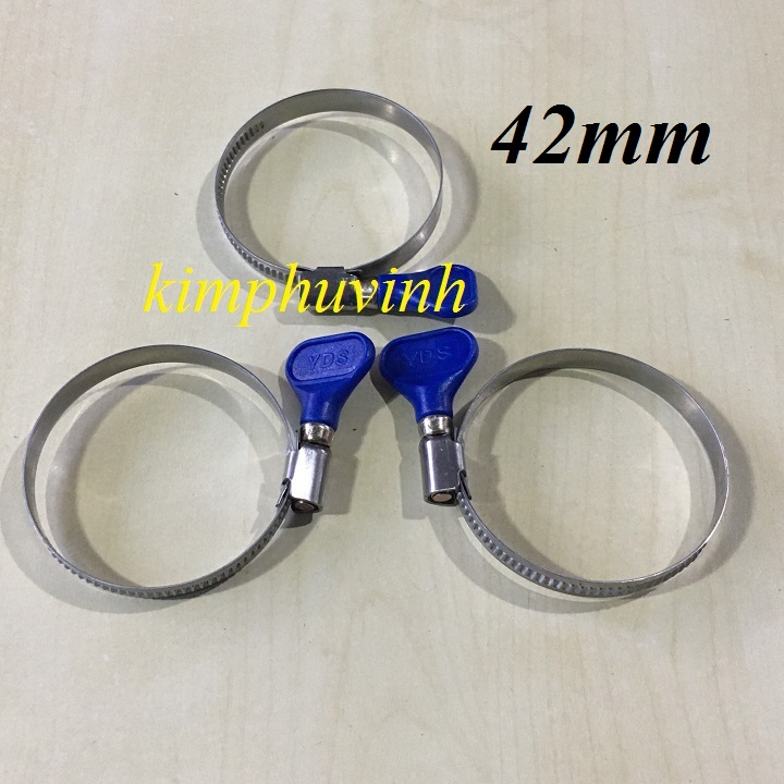 1 cái d42 - cổ dê bướm inox phi 42 - cùm cổ dê inox 42mm