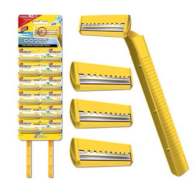Vỹ 2 lưỡi Dao Inox cạo râu 1 lần DORCO