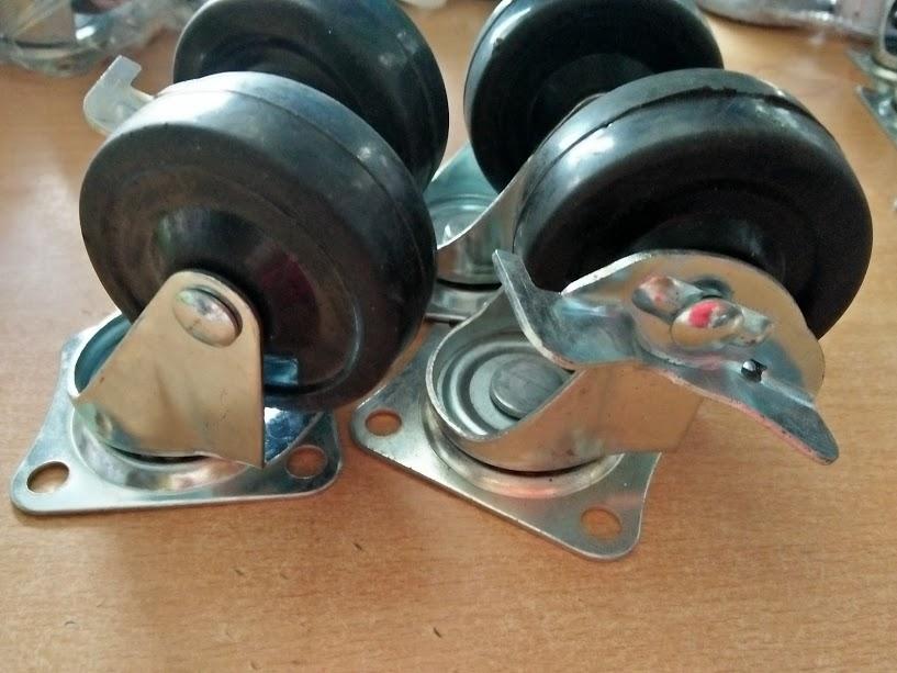 bộ 4 bánh xe cao su 75mm