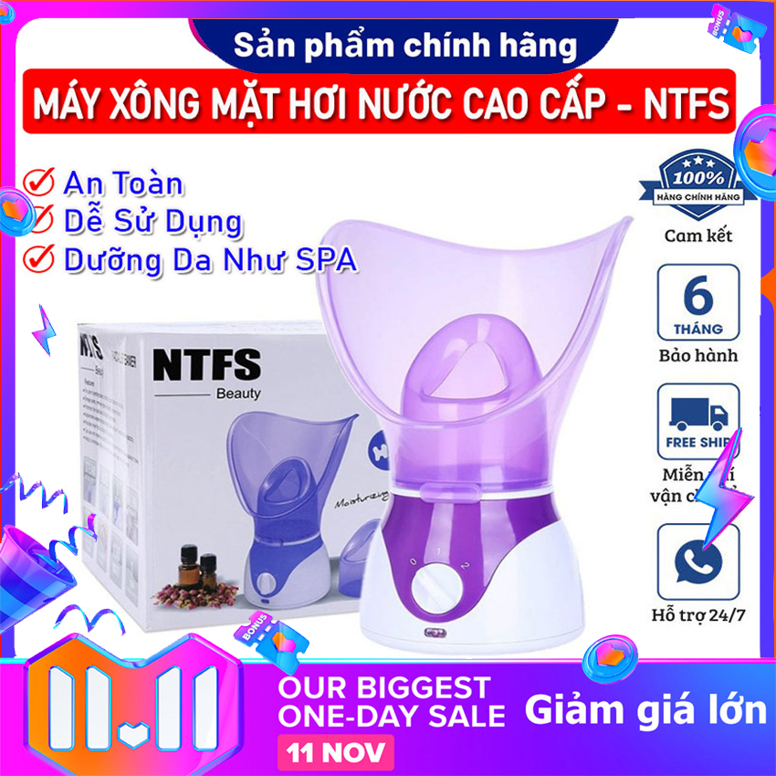 Máy xông hơi mặt 3 màu máy phun hơi nước làm sạch sâu lỗ chân máy xông hơi mặt ntfs-618 công nghệ hàn quốc bh toàn quốc shop cheeryq