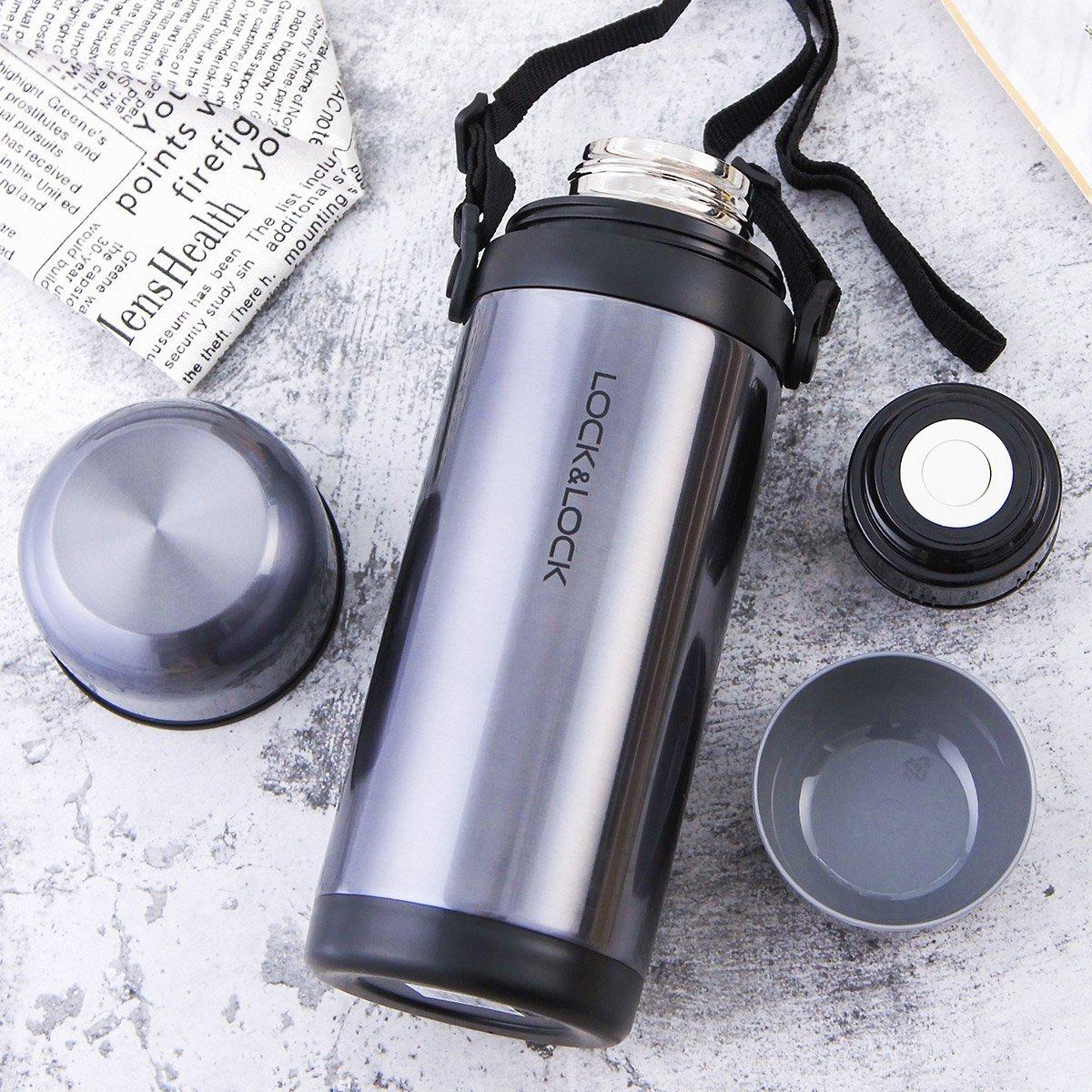 Bình giữ nhiệt Lock&Lock Easy-Take Vacuum bottle bằng thép không...