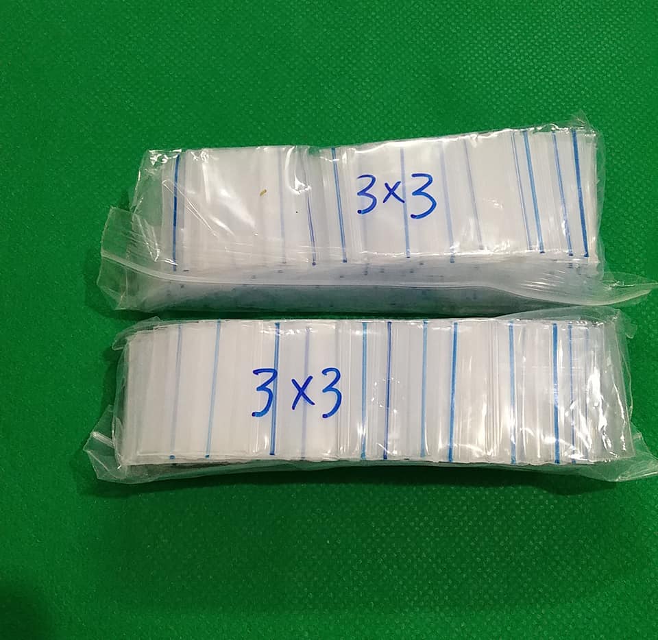 Túi zip mini nhỏ 3x3cm dầy đẹp bịch 100 cái