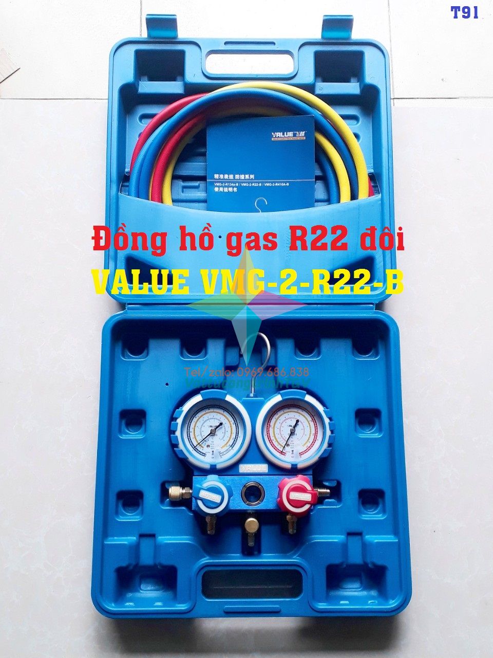 Bộ đồng hồ nạp Gas R22 đôi VALUE VMG-2-R22-B