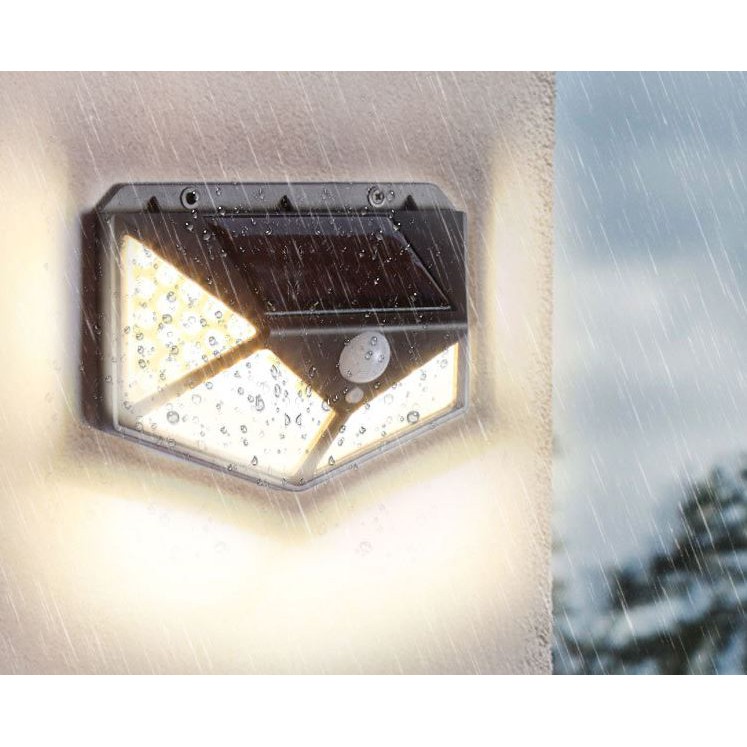 Đèn Led Cảm Ứng Năng Lượng Mặt Trời 100 Led