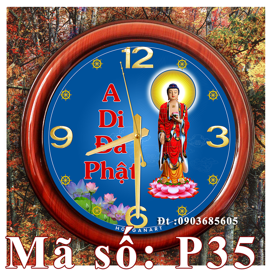 [HCM]Đồng Hồ Treo Tường Phật ADIĐÀ