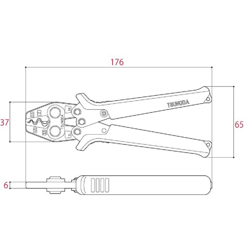 [HCM]Kìm bấm cos 7 inch TP-3 Tsunoda Nhật Bản