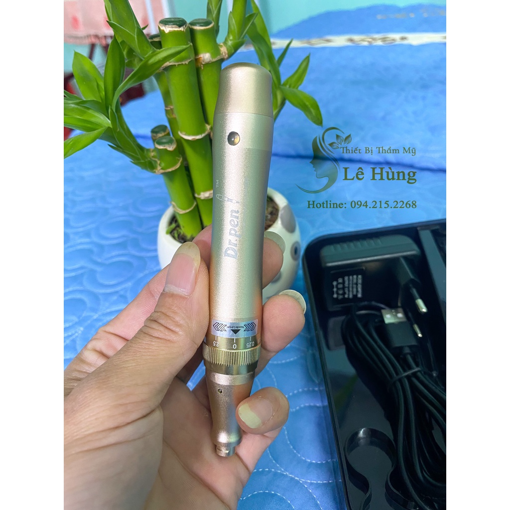 Máy phi kim cấy phấn, cấy tảo Dr Pen Vàng M5 TÍCH ĐIỆN