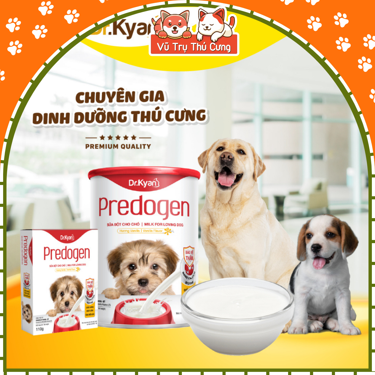 Sữa Bột Dinh Dưỡng Predogen Dr.Kyan Cho Chó Mèo lon 400g