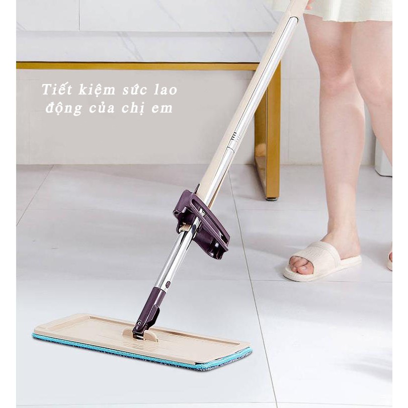 Cây lau nhà, chổi lau nhà tự vắt phẳng thông minh xoay 360 độ