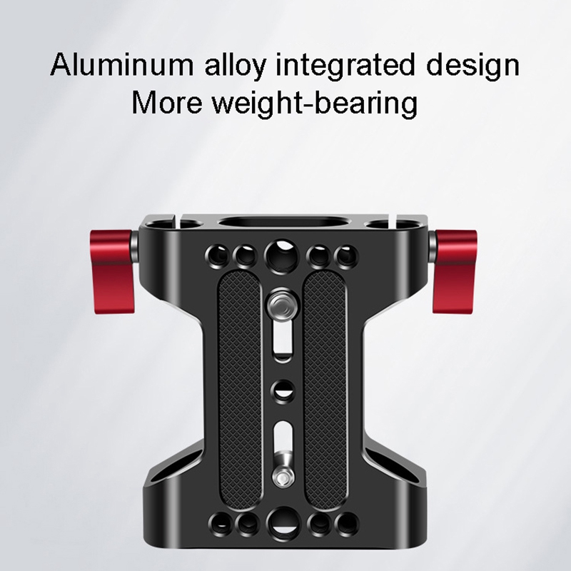 Multifunction Camera Base Plate with 15Mm Rod Rail Clamp for Dslr Camera Shoulder Rig Support Accessories