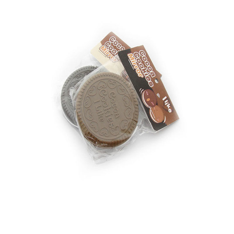 Gương Mini Trang Điểm Bánh Quy Có Lược LAZYL