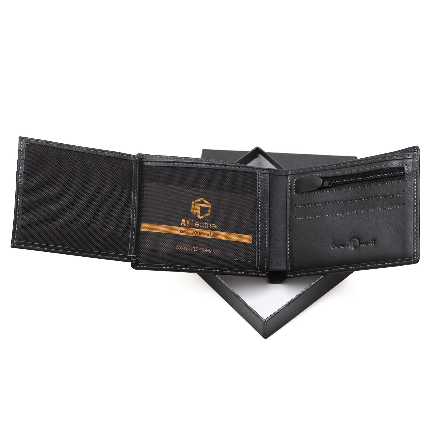 Ví da bò nam cao cấp AT Leather 049 - Da bò 100%
