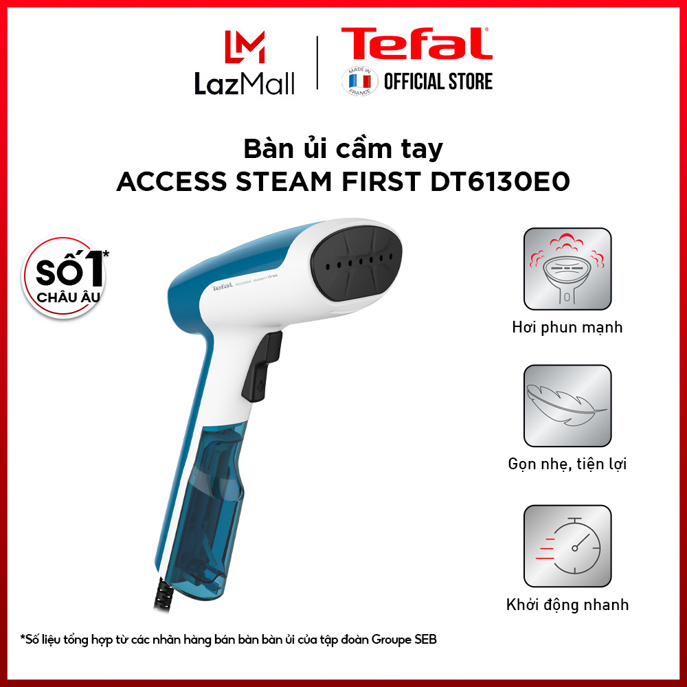 Bàn ủi hơi nước cầm tay tiện lợi Tefal DT6130E0 - 1100W - 70ML - Gian hàng chính hãng - Bảo hành 2 năm