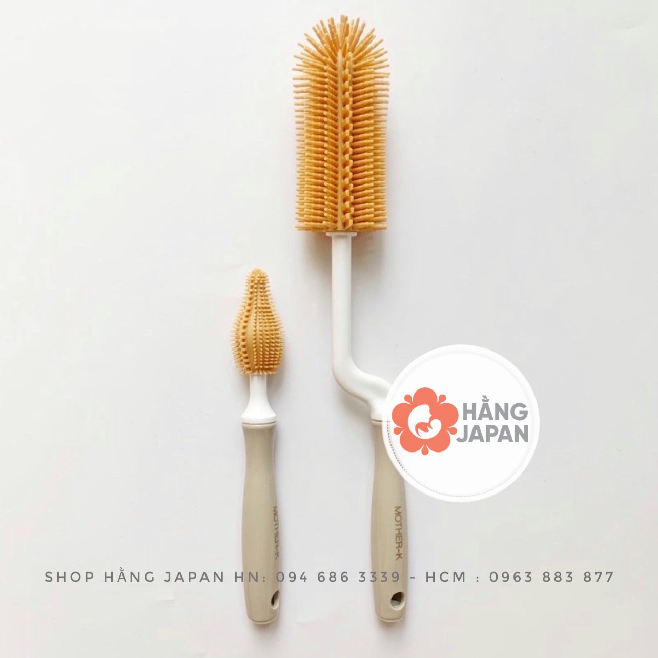 Bộ cọ bình sữa, núm ti Silicone Mother-K