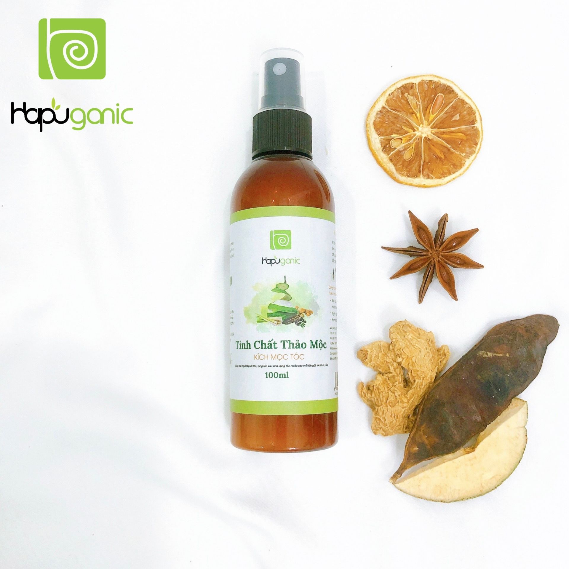 Tinh Chất Kích Mọc Tóc Gấp 5 Lần Hapu Organic Dày Tóc Mọc Tóc Nhanh Dưỡng Tóc Mềm Mại