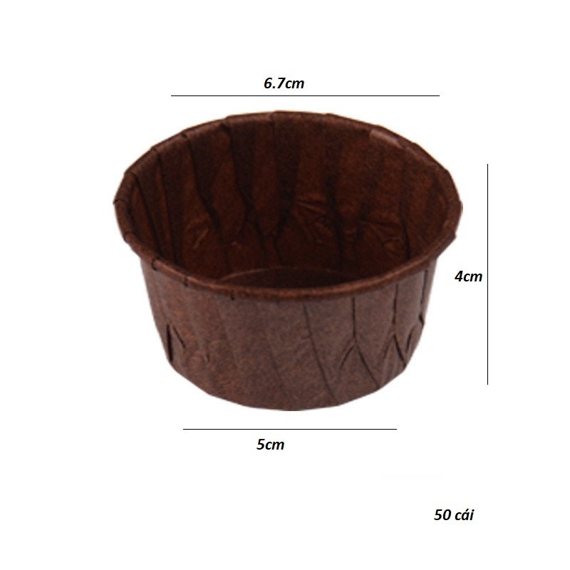 Cup giấy nướng muffin, cupcake lốc 50 cái - có 3 màu