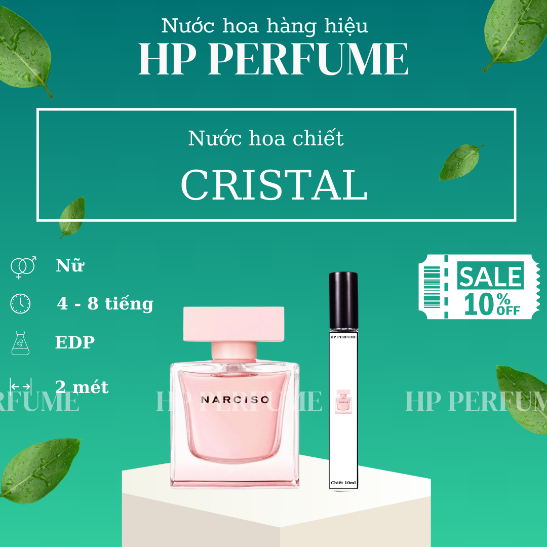 Nước hoa nữ Narciso Cristal nữ tính trẻ trung ngọt ngào nước hoa chính hãng 2ml 5ml 10ml