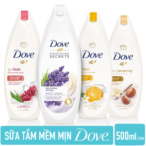 Sữa tắm DOVE  - 500ml/chai - Được lựa chọn mùi